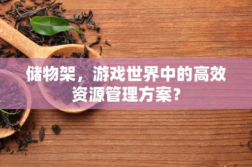 储物架，游戏世界中的高效资源管理方案？