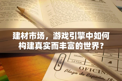 建材市场，游戏引擎中如何构建真实而丰富的世界？