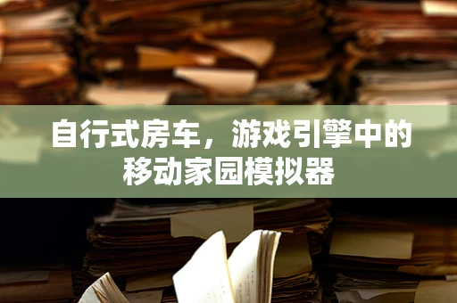 自行式房车，游戏引擎中的移动家园模拟器
