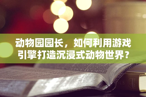 动物园园长，如何利用游戏引擎打造沉浸式动物世界？