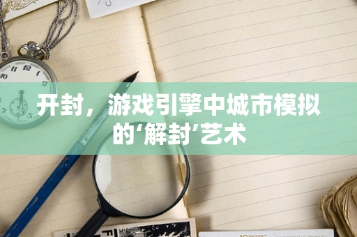 开封，游戏引擎中城市模拟的‘解封’艺术