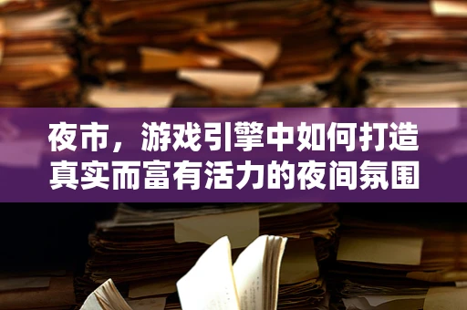 夜市，游戏引擎中如何打造真实而富有活力的夜间氛围？