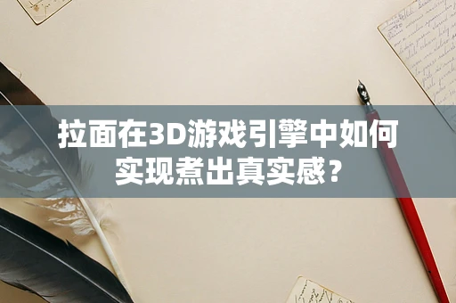 拉面在3D游戏引擎中如何实现煮出真实感？