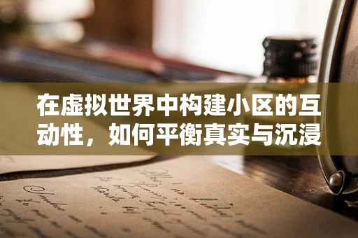 在虚拟世界中构建小区的互动性，如何平衡真实与沉浸？