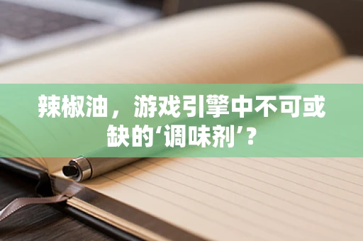 辣椒油，游戏引擎中不可或缺的‘调味剂’？