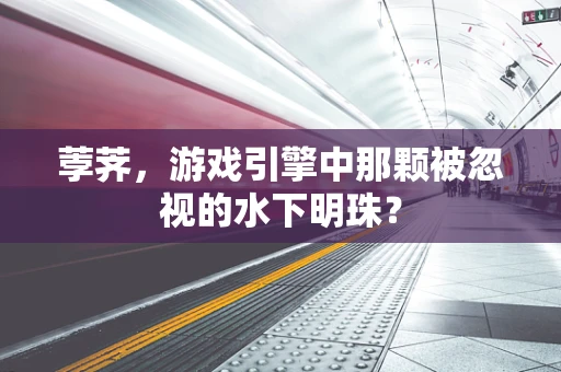 荸荠，游戏引擎中那颗被忽视的水下明珠？