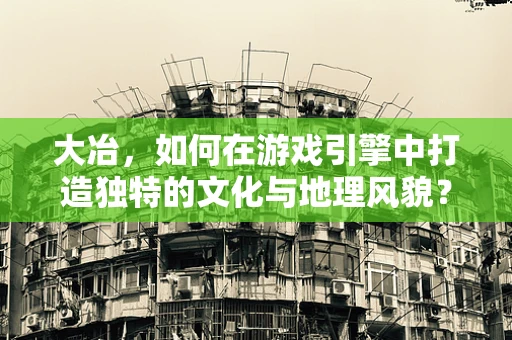 大冶，如何在游戏引擎中打造独特的文化与地理风貌？