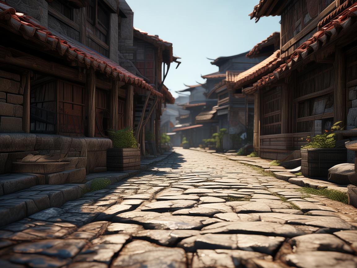 古镇街石板路，如何通过游戏引擎重现历史的韵味？